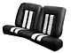 TMI Premium Sport R500 Upholstery & Foam Kit; Black Vinyl & White Stripe/Stitch (05-07 Mustang)