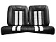 TMI Premium Sport R500 Upholstery & Foam Kit; Black Vinyl & White Stripe/Stitch (05-07 Mustang)