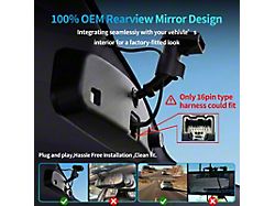 Top Display by Navos 4K Mirror Dash Cam; Front 4K/Rear 1080P (15-23 Mustang)