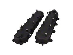 Top Street Performance Cast Aluminum Valve Covers with Coil Mounts; Black (16-24 V8 Camaro)
