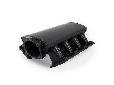 Top Street Performance 102mm Fabricated Aluminum Angled Low Profile Intake Manifold; Black Anodized (97-04 Corvette C5; 05-07 Corvette C6 Base)