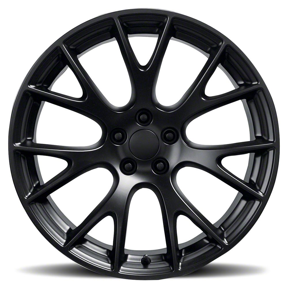 Challenger Hellcat Satin Black Wheel; Rear Only; 22x11; 27mm