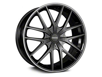 Touren TR60 Matte Black with Machined Ring Wheel; 17x7.5 (05-09 Mustang GT, V6)