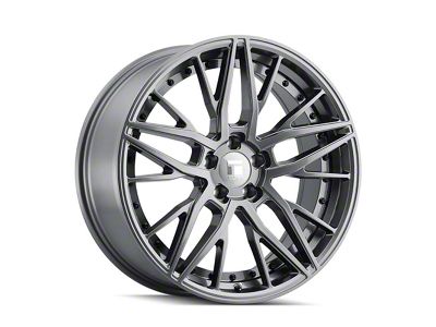Touren TR92 Gloss Graphite Machined Wheel; Rear Only; 22x10.5 (05-09 Mustang)