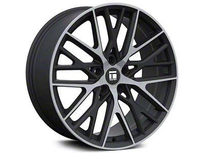 Touren TR91 Matte Black Brushed with Dark Wheel; Rear Only; 20x10.5 (10-15 Camaro)