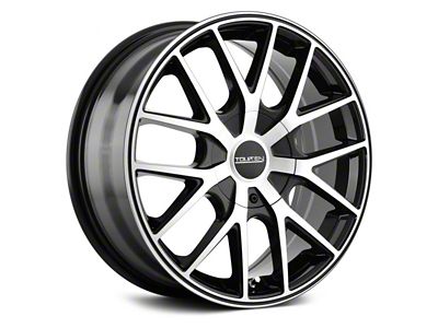 Touren TR60 Gloss Black Machined with Black Ring Wheel; 19x8.5 (10-14 Mustang GT w/o Performance Pack, V6)