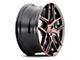 Touren TR79 Gloss Black with Red Tinted Face Wheel; 17x8 (10-14 Mustang GT w/o Performance Pack, V6)