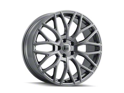 Touren TR76 Gloss Graphite Wheel; 17x8; 35mm Offset (15-23 Mustang GT w/o Performance Pack, , V6)