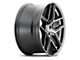 Touren TR79 Brushed Matte Black with Dark Tint Wheel; Rear Only; 20x10.5 (2024 Mustang)