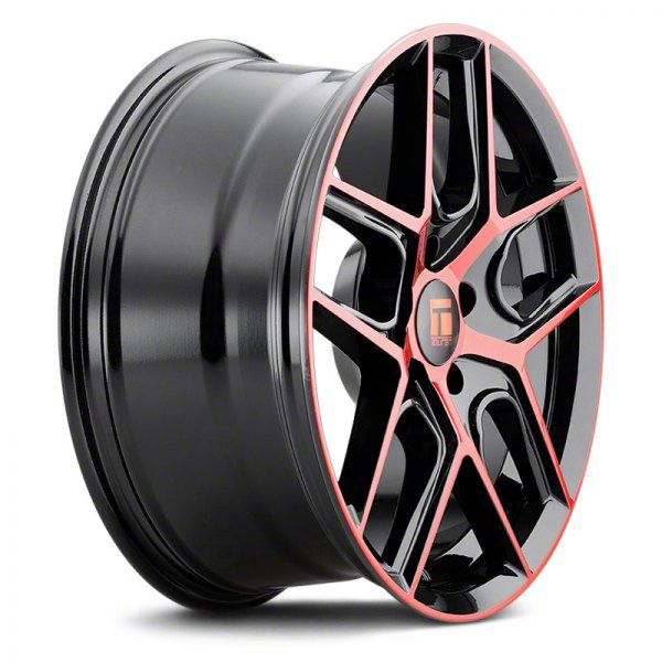 Touren Mustang TR79 Gloss Black with Red Tinted Face Wheel; 17x8; 35mm ...