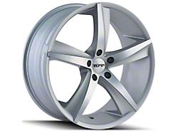 Touren TR72 Gloss Silver Machined Wheel; Rear Only; 20x10 (16-24 Camaro)