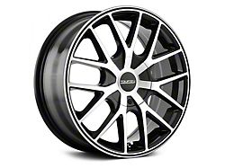 Touren TR60 Gloss Black Machined with Black Ring Wheel; 20x8.5; 40mm Offset (21-25 Mustang Mach-E, Excluding GT)