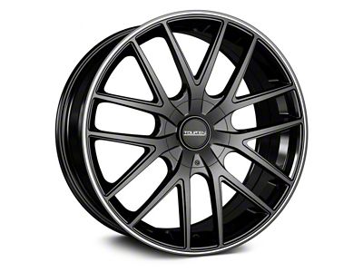 Touren TR60 Matte Black with Machined Ring Wheel; 17x7.5; 42mm Offset (21-25 Mustang Mach-E, Excluding GT)