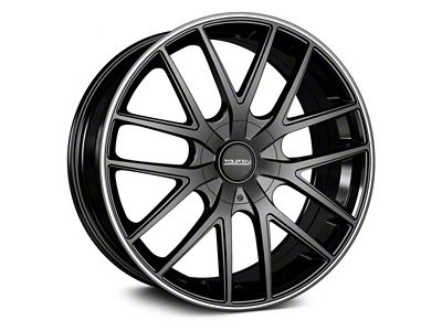 Touren TR60 Matte Black with Machined Ring Wheel; 18x8 (21-24 Mustang Mach-E, Excluding GT)