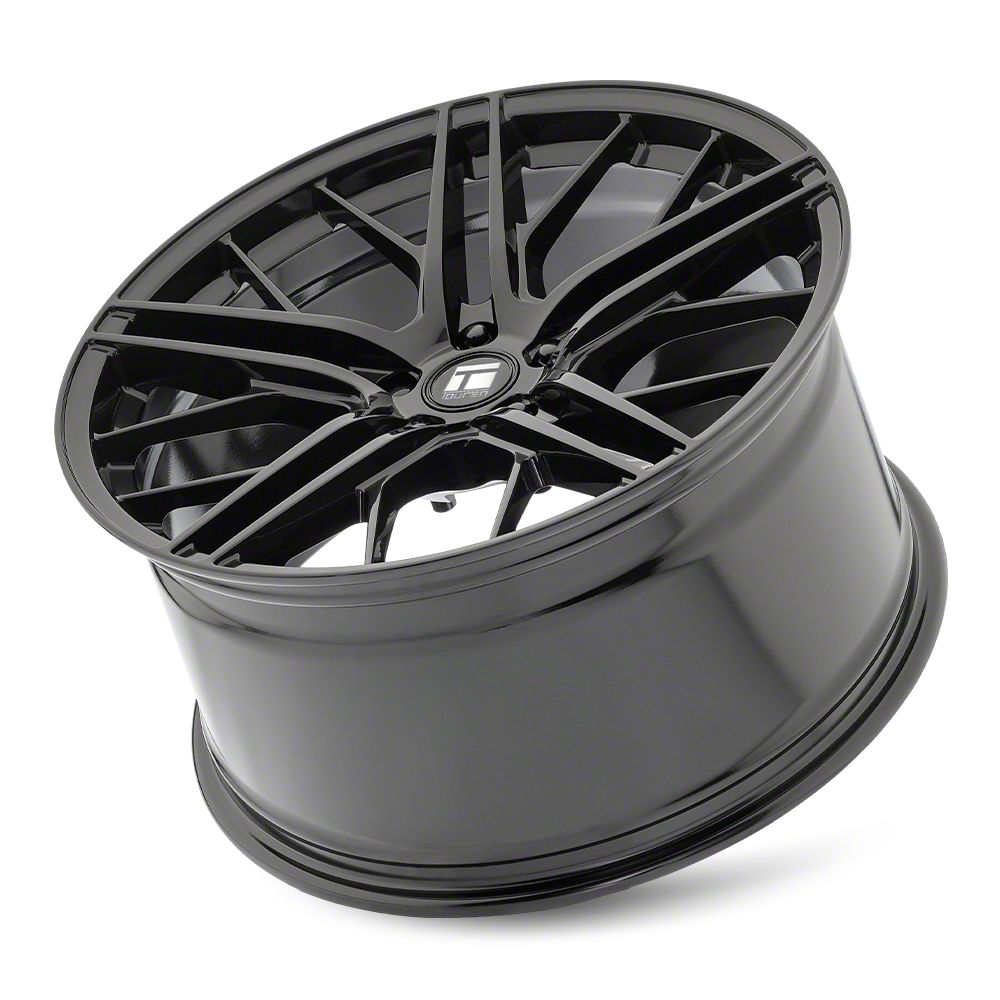 Touren Mustang TF07 Gloss Black Wheel; Rear Only; 20x10.5; 25mm