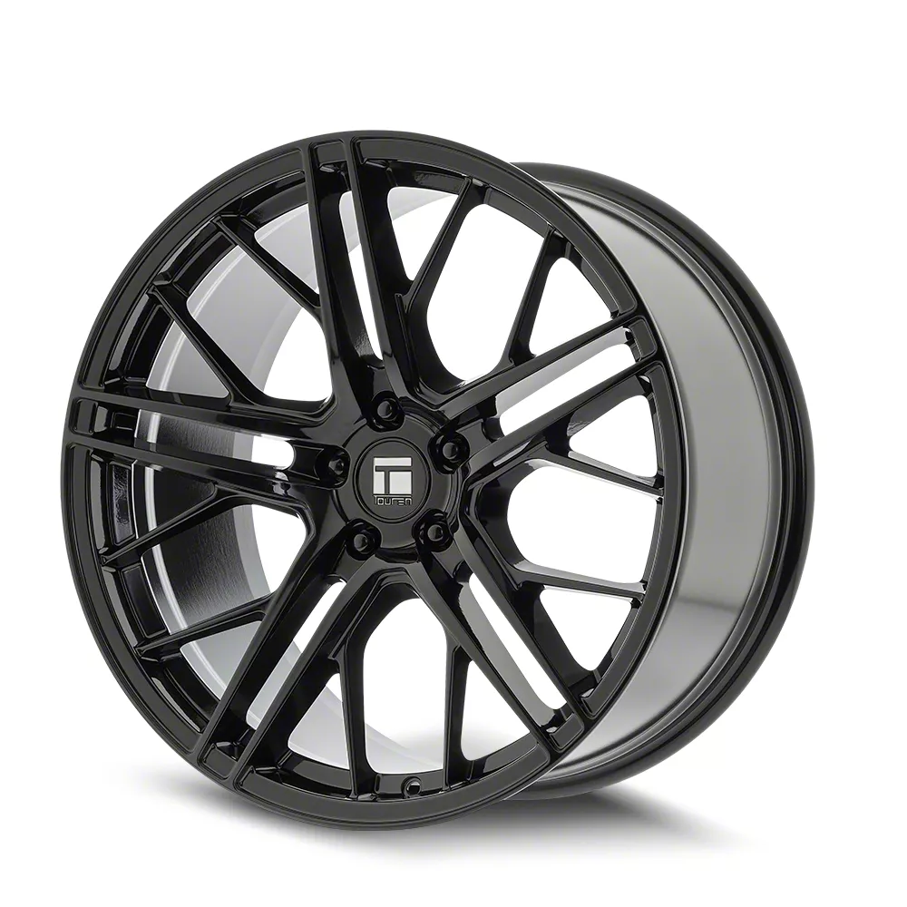 Touren Mustang TF07 Gloss Black Wheel; Rear Only; 20x10.5; 25mm