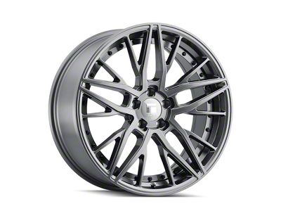 Touren TR92 Gloss Graphite Machined Wheel; Rear Only; 22x10.5; 32mm Offset (15-23 Mustang GT, EcoBoost, V6)