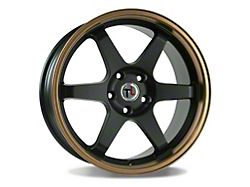 TRAKlite Wheels Drive Matte Black with Machine Bronze Lip Wheel; 18x8.5; 35mm Offset (05-09 Mustang GT, V6)