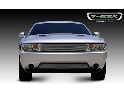 T-REX Grilles Billet Series Upper Grille; Polished (08-14 Challenger)