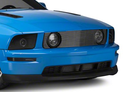 T-REX Grilles Billet Series Pony Delete Upper Grille; Polished (05-09 Mustang GT)