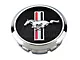 Ford Performance Running Pony Tri-Bar Center Cap; Chrome and Black (05-14 Mustang)