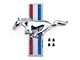 Modern Billet Running Pony Tri-Bar Grille Emblem