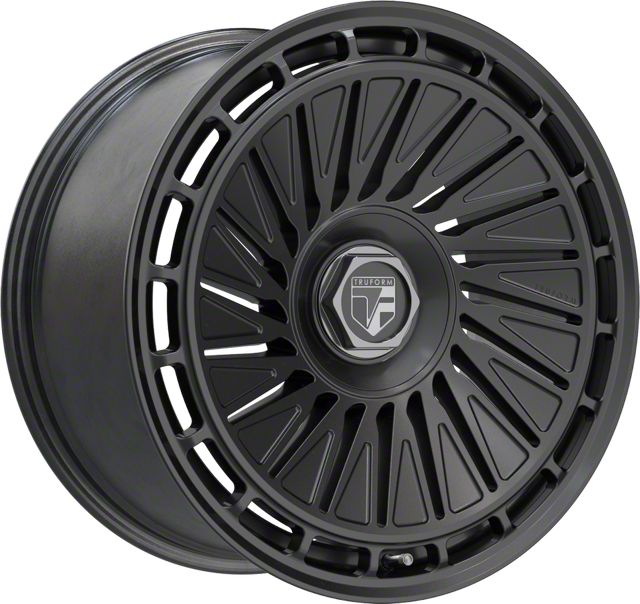Truform Wheels Charger TF120 Gloss Black Wheel; Rear Only; 20x10; 20mm ...