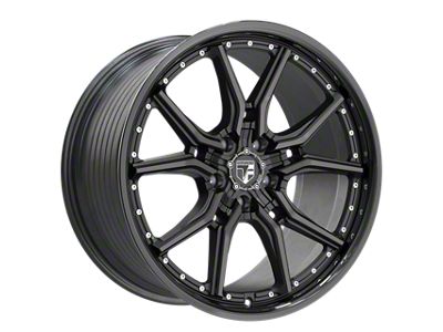 Truform Wheels TF116 Black Satin Lacquer Dark Tint Lip Wheel; 20x8.5; 15mm Offset (11-23 RWD Charger, Excluding Widebody)