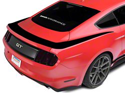 SEC10 Upper Rear Surround Decal; Gloss Black (15-23 Mustang)