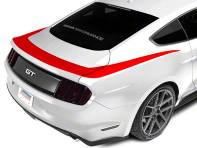 SEC10 Upper Rear Surround Decal; Red (15-23 Mustang)