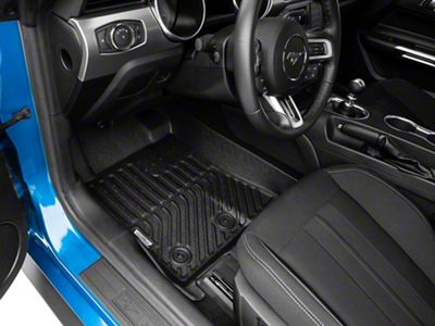 TruShield Precision Molded Front Floor Liners; Black (15-24 Mustang)