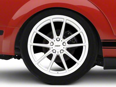 TSW Bathurst Silver Wheel; Rear Only; 20x10.5; 25mm Offset (05-09 Mustang)