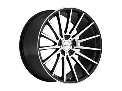 TSW Chicane Gloss Black with Mirror Face Wheel; Rear Only; 20x10; 25mm Offset (05-09 Mustang)