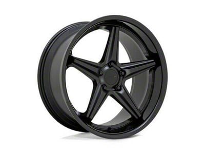 TSW Launch Matte Black with Gloss Black Lip Wheel; 20x8.5 (06-10 RWD Charger)