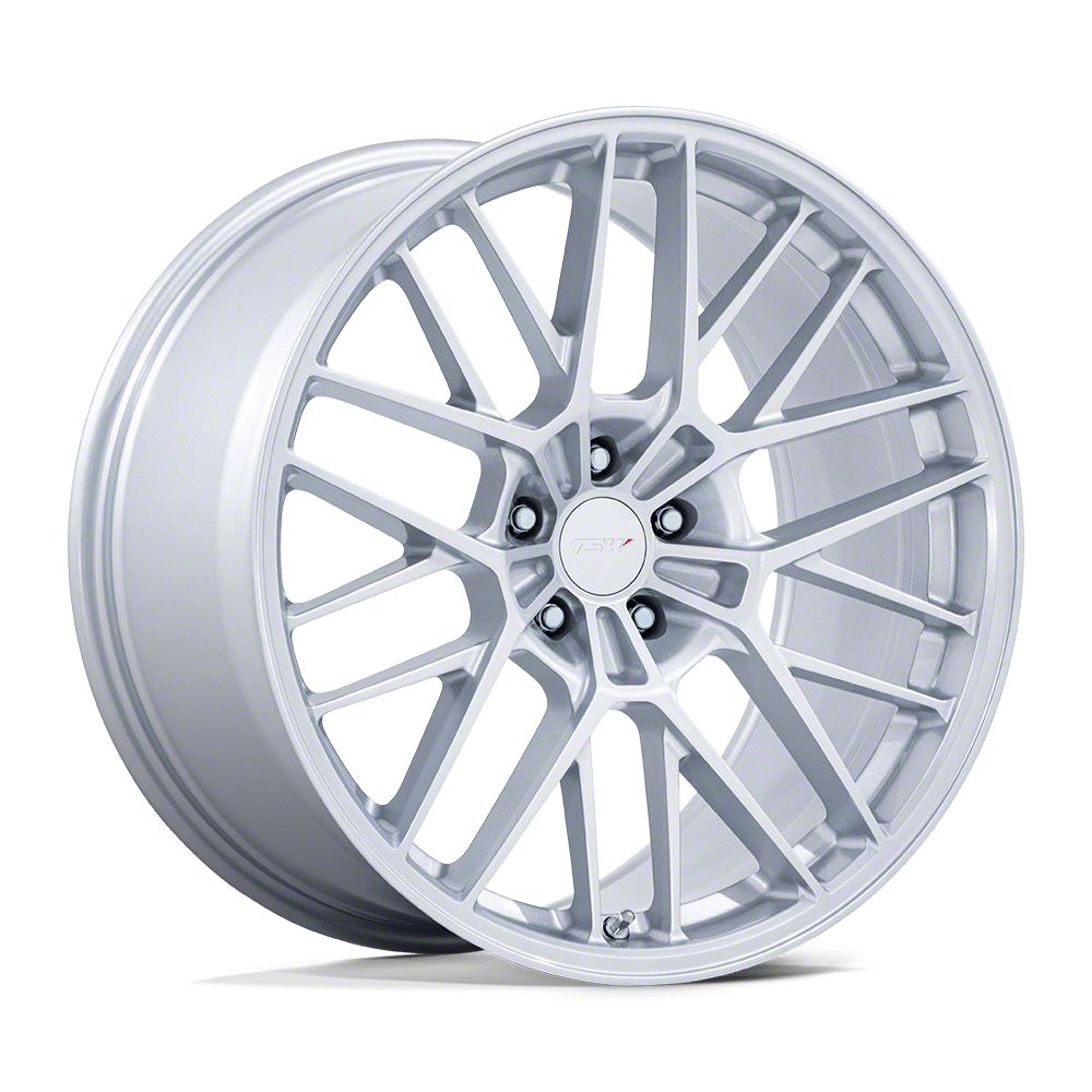 TSW Camaro Daytona Gloss Silver Wheel; 22x9; 27mm Offset