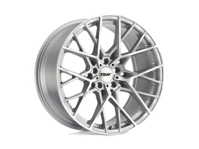 TSW Sebring Silver with Mirror Cut Face Wheel; 18x8.5; 35mm Offset (10-15 Camaro, Excluding ZL1)
