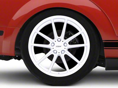 TSW Bathurst Silver Wheel; Rear Only; 20x11 (10-14 Mustang)