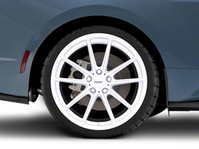 TSW Bathurst Silver Wheel; Rear Only; 20x10.5 (2024 Mustang)