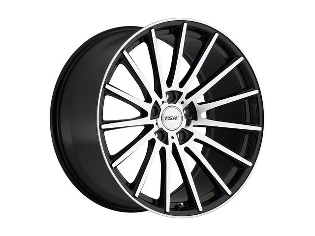 TSW Chicane Gloss Black with Mirror Face Wheel; Rear Only; 20x10 (2024 Mustang)