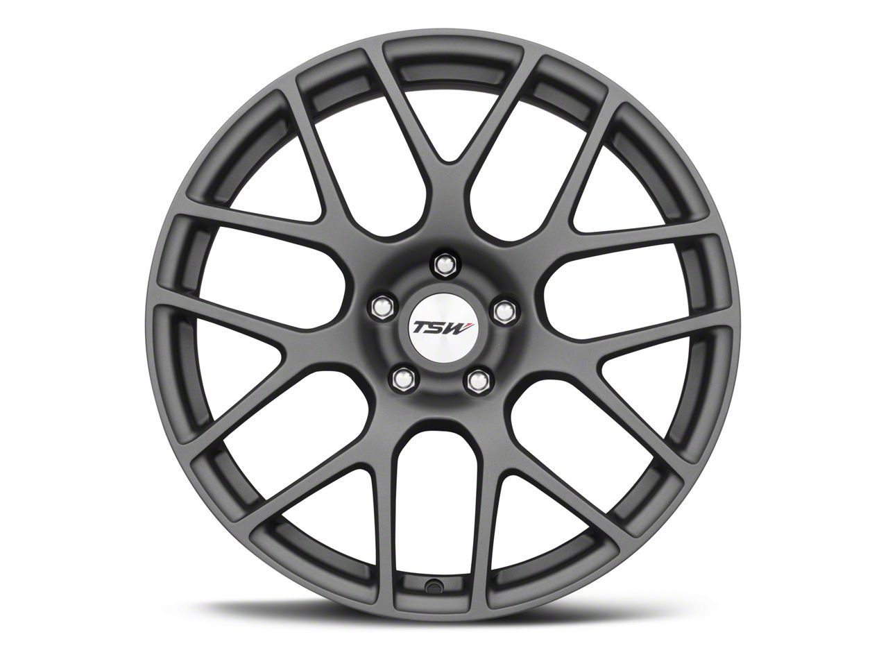 TSW Nurburgring Matte Gunmetal Wheel; Rear Only; 20x10.5; 25mm Offset  (24-25 Mustang)