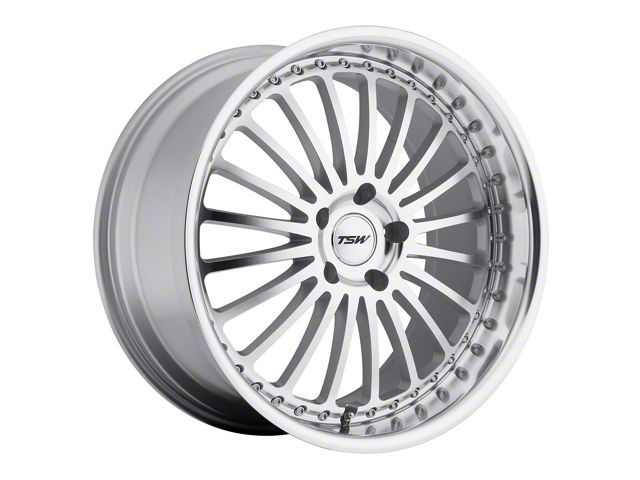 TSW Silverstone Silver Wheel; Rear Only; 20x10 (2024 Mustang)