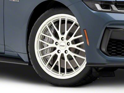 TSW Snetterton Hyper Silver with Mirror Cut Lip Wheel; 19x8; 40mm Offset (24-25 Mustang EcoBoost w/o Performance Pack)