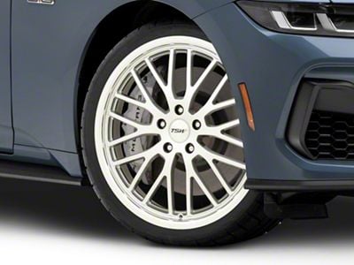 TSW Snetterton Hyper Silver with Mirror Cut Lip Wheel; 20x8.5; 40mm Offset (24-25 Mustang EcoBoost w/o Performance Pack)