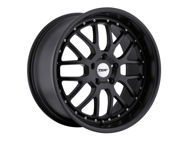 TSW Valencia Matte Black Wheel; Rear Only; 19x9.5 (2024 Mustang)