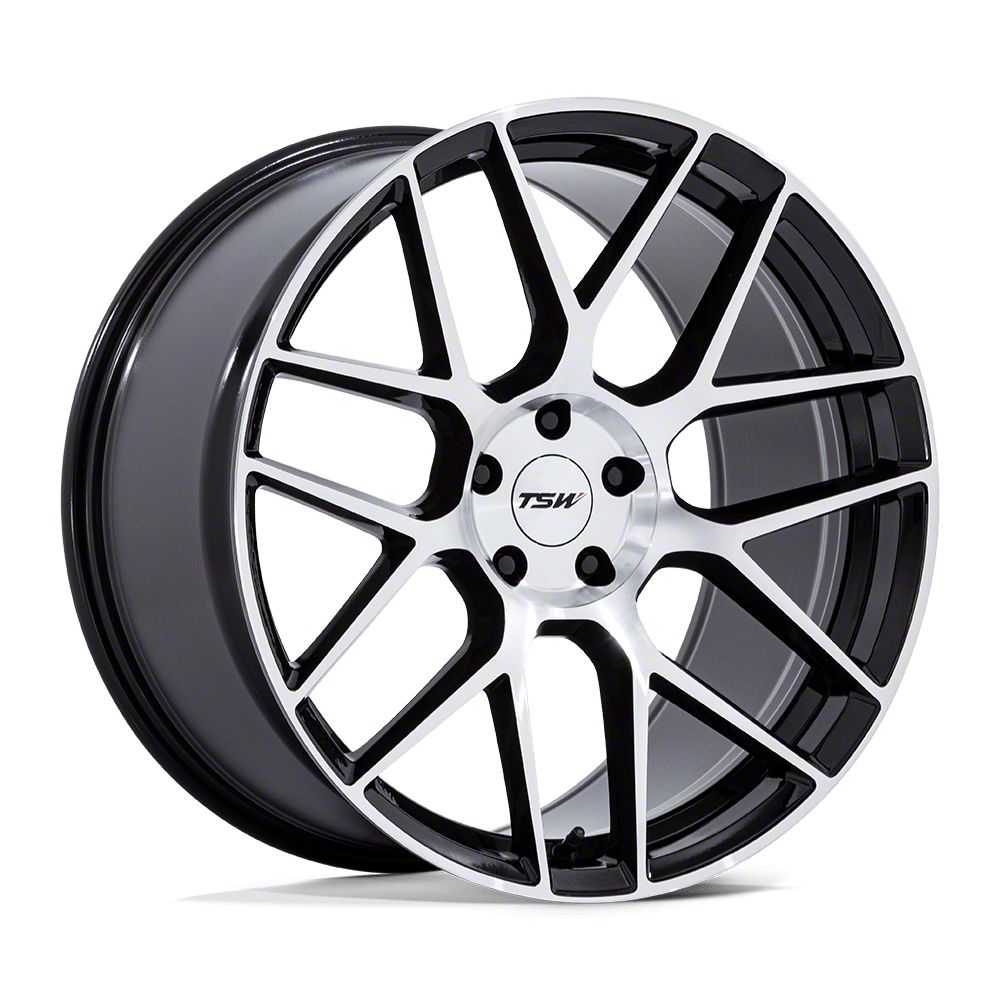 TSW Mustang Lasarthe Gloss Black Machined Wheel; 17x8; 40mm Offset
