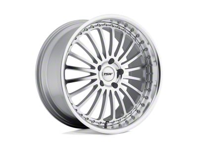TSW Silverstone Silver with Mirror Cut Face and Lip Wheel; 19x9.5; 20mm Offset (99-04 Mustang)