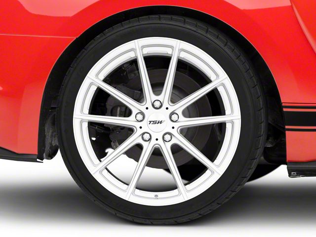 TSW Bathurst Silver Wheel; Rear Only; 19x10.5 (15-23 Mustang GT, EcoBoost, V6)