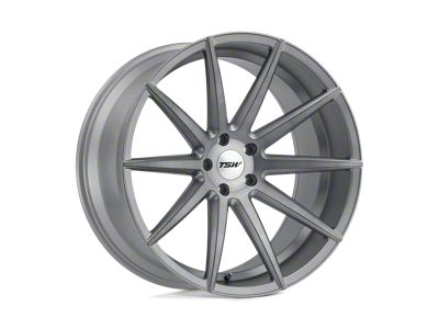 TSW Clypse Titanium with Matte Brushed Face Wheel; Rear Only; 22x11; 25mm Offset (16-24 Camaro)