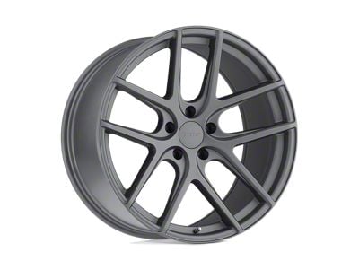 TSW Geneva Matte Gunmetal Wheel; Rear Only; 18x10.5; 27mm Offset (16-24 Camaro, Excluding SS w/ 6-Piston Front Calipers & ZL1)