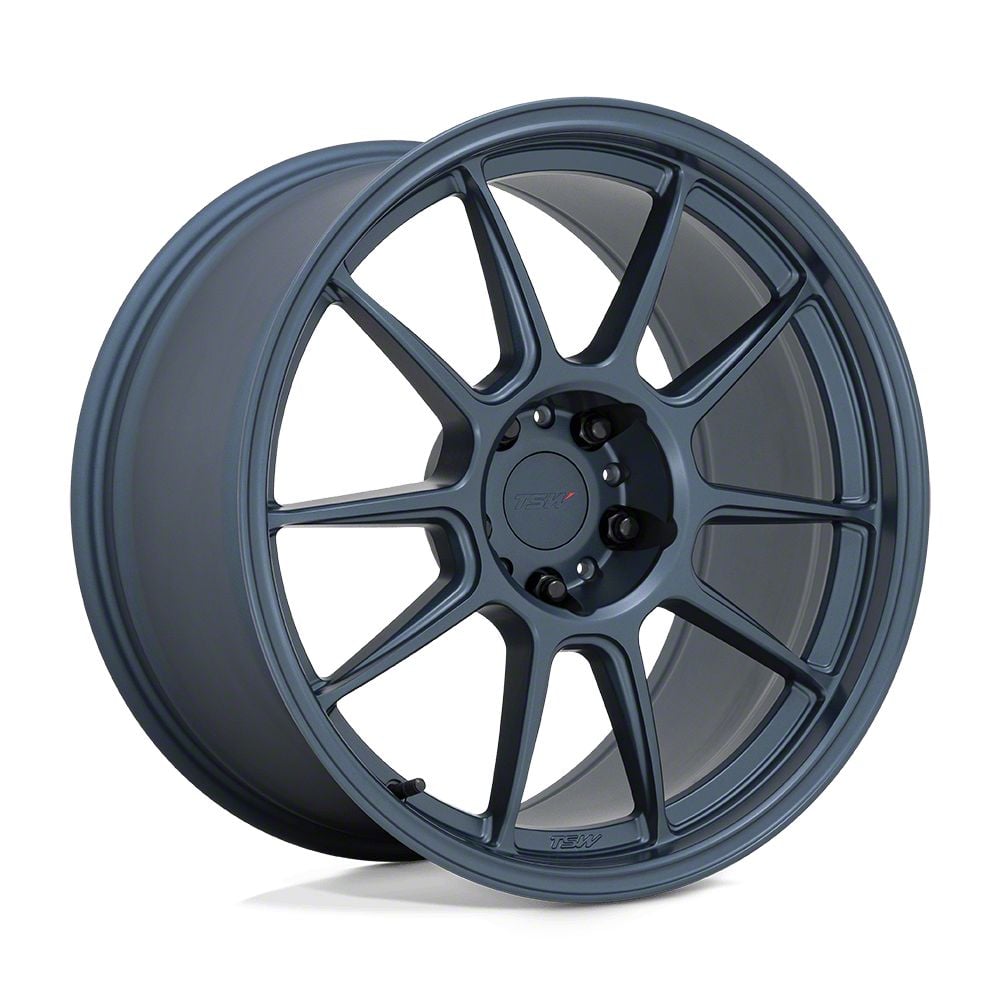 TSW Camaro Imatra Satin Dark Blue Wheel; 18x8.5; 35mm Offset